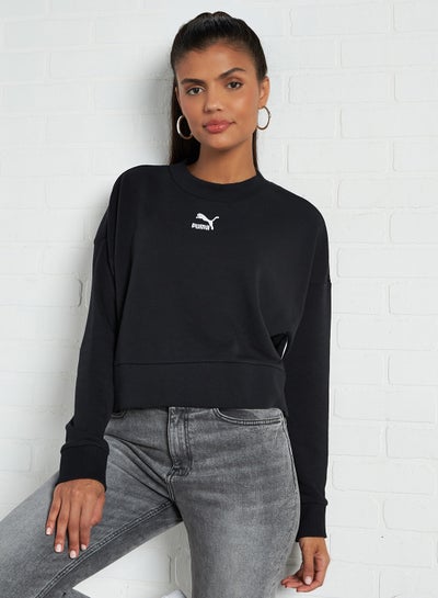 Buy Classics Cropped Sweatshirt Puma Black in UAE