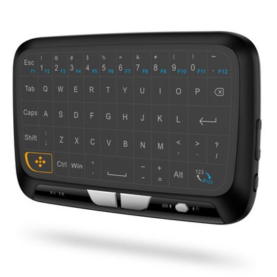 Buy H18 Wireless Full Touchpad Remote Control Keyboard Mouse Mode With Large Touch Pad Vibration Feedback Black in UAE