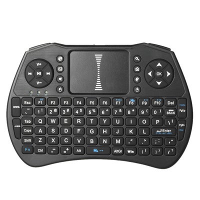 Buy 2.4GHz Wireless Keyboard Air Mouse Touchpad Remote Control For Android BOX PC Smart TV Black in Saudi Arabia