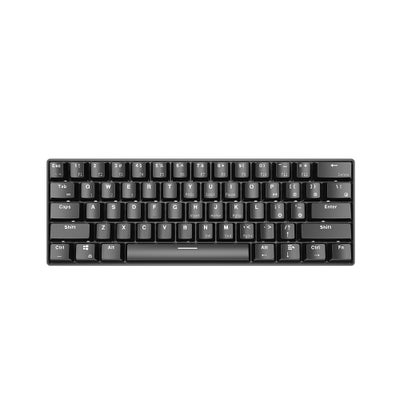 Buy i610T 61 Keys USB Wired BT3.0 Dual Mode Gaming Keyboard Monochrome Backlight Black in Saudi Arabia