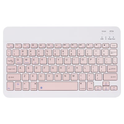 Buy Universal Wireless BT Keyboard Three System Rechargeable Mobilephone Tablet Pink in Saudi Arabia