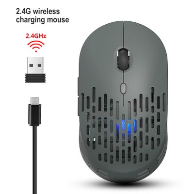 Buy T38 2.4G Wireless Charging Mouse With Adjustable DPI Grey in Saudi Arabia