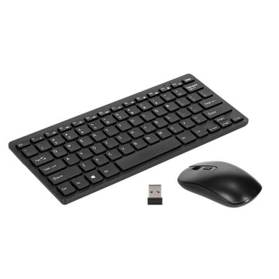 Buy KM901 78 Key Mini Wireless Keyboard And Mouse Combo Set Black in Saudi Arabia