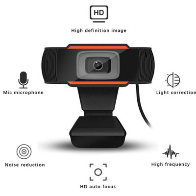 اشتري 1080P HD Webcam Streaming Camera For Gaming Meetings Portable Desktop برتقالي في الامارات