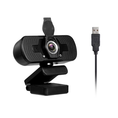 Buy 1080P Webcam High Definition USB Web Camera Black in UAE