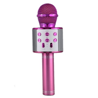 Buy Professional BT Wireless Karaoke Recorder Handheld Microphone C10373RO-L Rose red in UAE