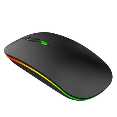 Buy M40 Ultra-thin 2.4G Rechargeable Wireless Silent Mouse Ergonomic Design 3 Adjustable DPI Black in Saudi Arabia