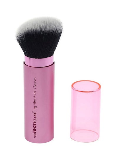 Buy Retractable Kabuki Makeup Brush Pink/Black in Egypt