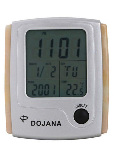 Buy Digital Alarm Clock White/Beige in Saudi Arabia