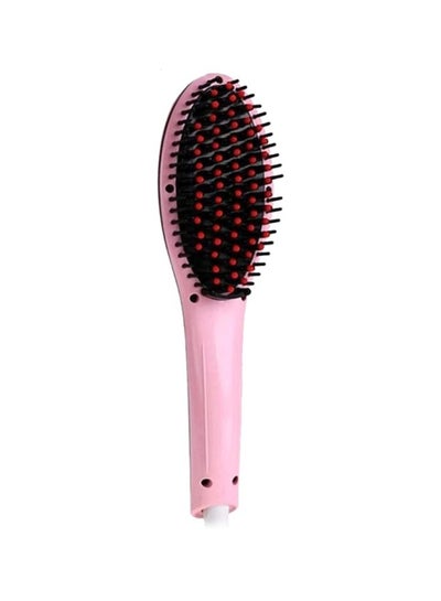 2-In-1 Ceramic Hair Straightening Brush Pink  price in UAE | Noon  UAE | kanbkam