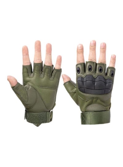 Buy Anti-Slip Half Finger Tactical Gloves XL in UAE