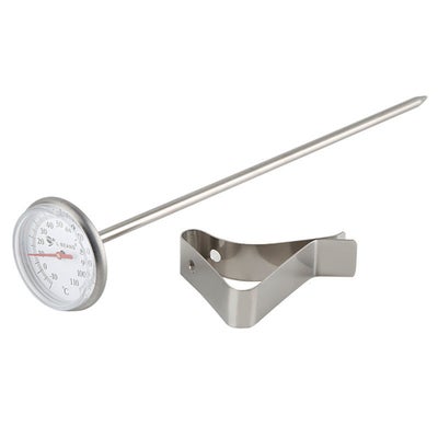 Buy 2-Inch Dial Probe Hanging Mode Milk/Coffee Instand Read Thermometer Silver 19.5*3*3.4cm in Saudi Arabia