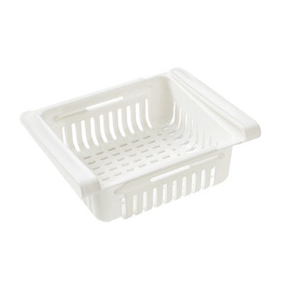 Buy 0.43 Inch Retractable Fridge Organizer Pull Out Drawer Clip On Under Shelf Basket Multicolour 20*8*16cm in Egypt