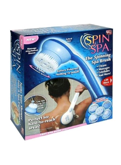 Buy The Spinning Spa Brush With Attachments White/Blue in Saudi Arabia
