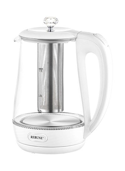 Buy Electric Kettle 1.7 L 2200.0 W RE-1-110 White/Clear in Saudi Arabia