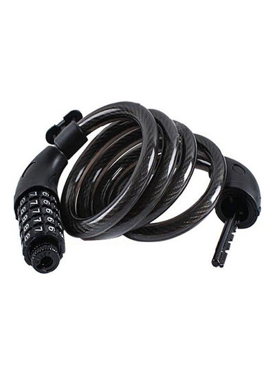 Buy 5 Digit Combination Steel Cable Mountain Bicycle Bike Safety Anti-Theft Lock 0.361kg in UAE