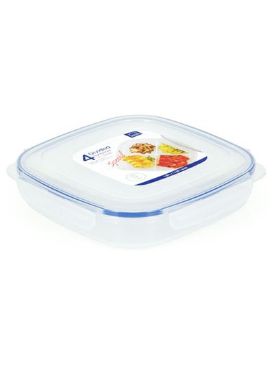 Buy Plastic Lock Food Container With 4 Divider Clear 1.35Liters in Egypt