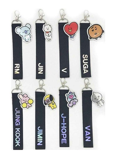 Buy 8-Piece Bangtan Boys Key Chain Set Multicolour in Saudi Arabia