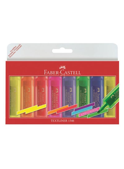 Buy 8-Piece Textline Superfluorescent Highlighter Set Multicolour in Saudi Arabia