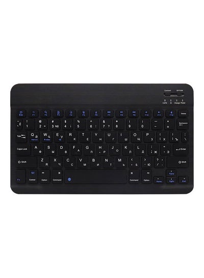 Buy Rechargeable BT Wireless Minor Language Keyboard Black in Saudi Arabia