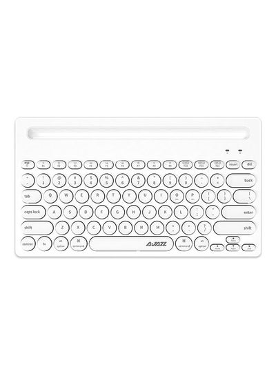 Buy Ergonomic 2.4GHz Wireless 79 Keys Dual-Mode Keyboard White in UAE