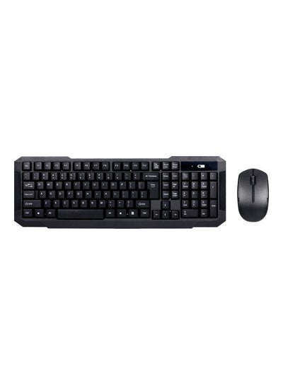 اشتري 2.4G Wireless Keyboard And Optical Mouse Set أسود في الامارات