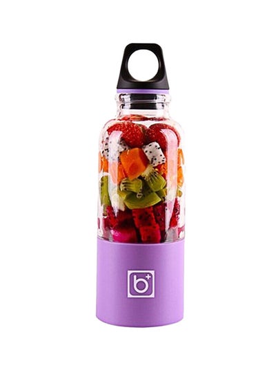 Buy Portable Mini Juicer Bottle 500.0 ml 13.0 W UK-197 PJ-B500- PRPL Clear/Purple/Black in UAE