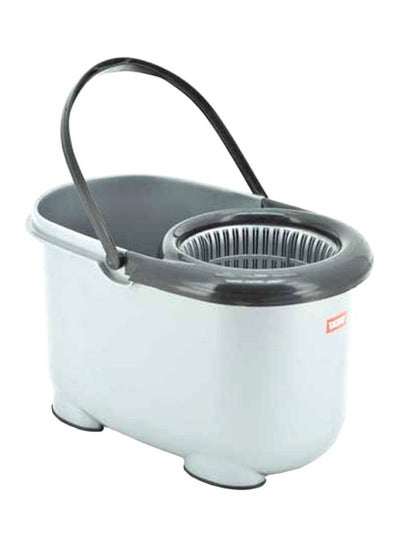 Buy 360 Degree Rotatable Mop Twister Bucket Grey in Saudi Arabia