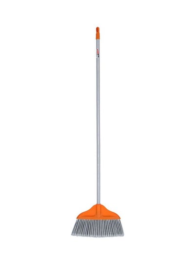 Buy Wooden Handle Broom Grey/Orange in UAE