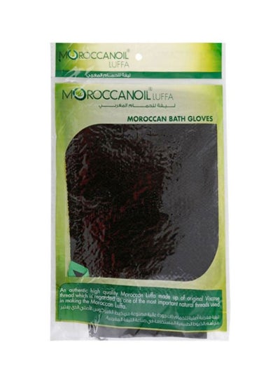 Buy Luffa Moroccan Bath Gloves Black in Saudi Arabia