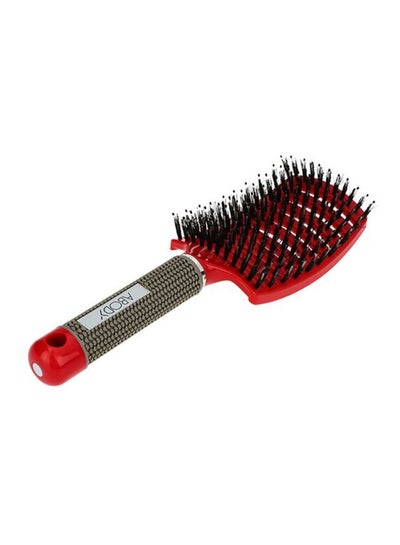 Buy Nylon Detangle Hair Scalp Massage Comb Red/Black in UAE