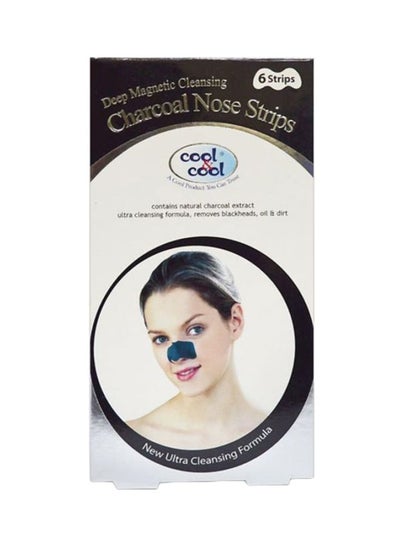 Buy Charcoal Nose Strips 6 Sheets Black in UAE