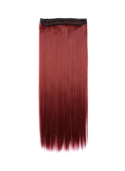 Buy Synthetic Straight Hair Wig With Comb Gradient Black/Red 70cm in Saudi Arabia