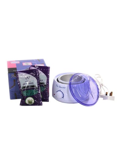 Buy Pack Of 3 Wax Machine With Hot Wax Bags White/Purple in UAE
