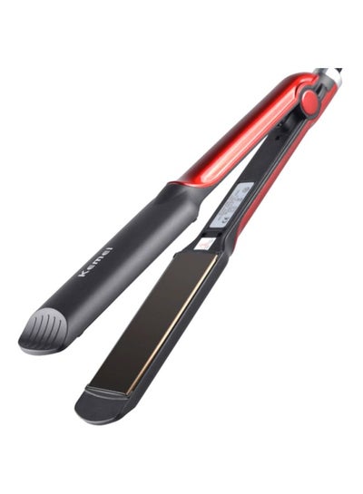 Buy KM-531 Adjustable Flat Iron Hair Straightener Black/Red 417grams in Egypt