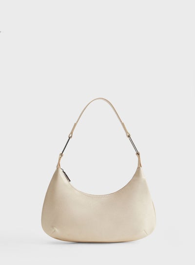 Buy Darina Zip Closure Crossbody Beige in Saudi Arabia