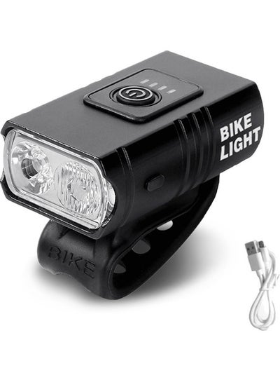 Buy T6 LED Bicycle Light USB Rechargeable Power Display Mountain Road Bike Front Lamp USB Rechargeable Waterproof Cycling Headlight Cycling Equipment 10.7*4.6*10.4cm in Saudi Arabia