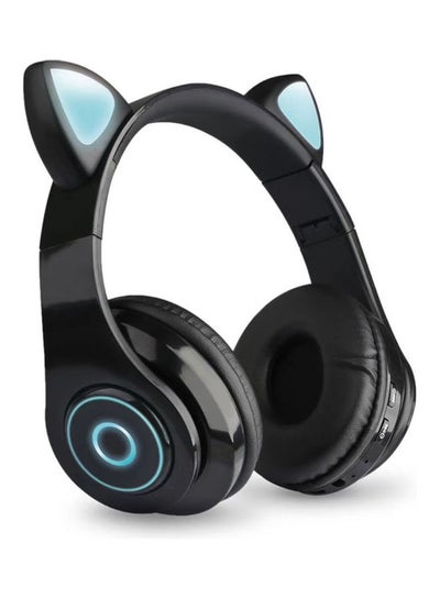 Buy B39 Cat Ear Glowing Wireless BT5.0 Headphone Black in Saudi Arabia