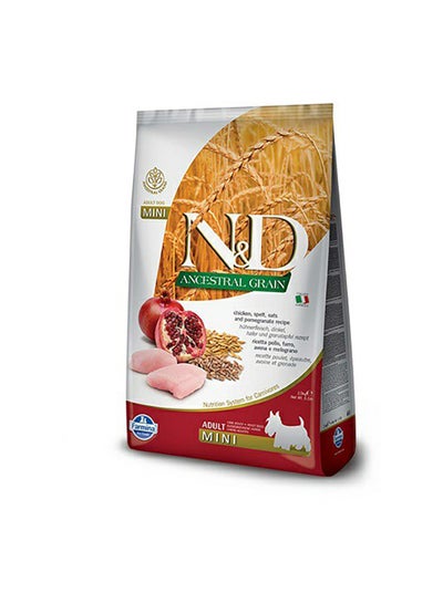 اشتري N&D Chicken & Pomegranate Mini Adult Brown 2.5kg في الامارات