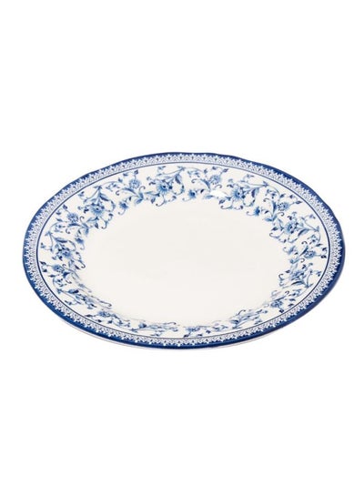 Buy Round Salad Plate White/Blue 20.7cm in UAE