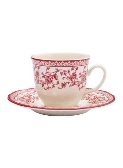 Buy Pack Of 2 Cup And Saucer Assorted 200ml in UAE