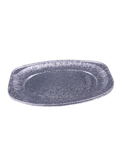 Buy 50-Piece Aluminium Platter Set Silver 14x10inch in Saudi Arabia