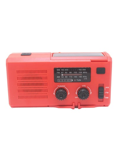 Buy Portable Hand Crank Radio V8164R-V Red in Saudi Arabia