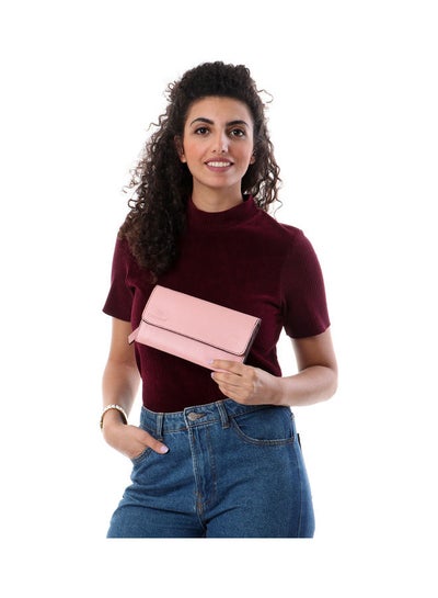 Buy Luxurious Leather Flap Over Purse Cashmere in Saudi Arabia