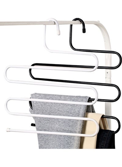 اشتري 2-Piece Cloth Hanger Set Black/White 40cm في السعودية
