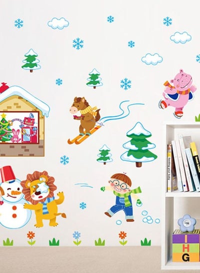 Buy Cartoon Removable Wall Sticker Multicolour 60 x 40centimeter in UAE