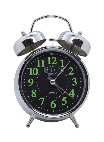 Buy Analog Desk Clock Silver/Black in Saudi Arabia