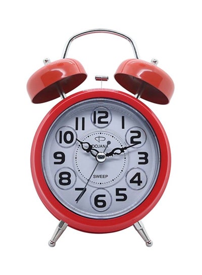 Buy Analog Desk Clock Red/White in Saudi Arabia