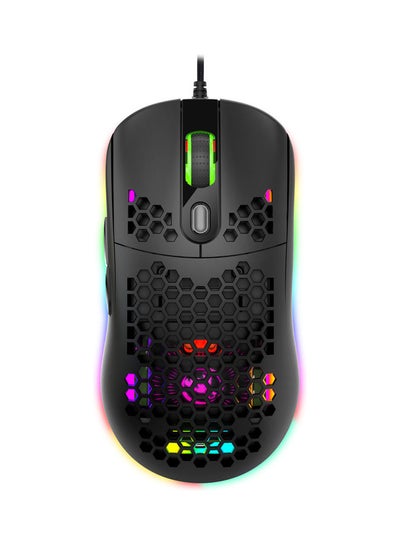 Buy HXSJ X600 Programming Gaming Mouse USB Wired Gaming Mouse Rgb Lighting Mouse with Six Adjustable DPI For Desktop Laptop Black in Saudi Arabia