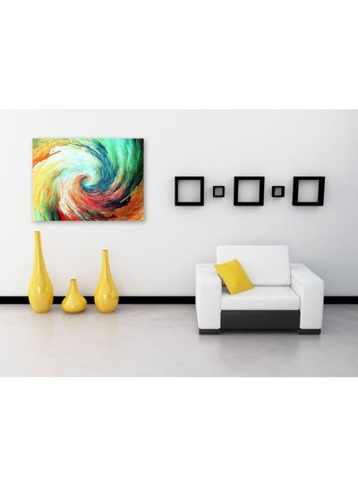 Buy Abstract Design Framed Vinyl Tableau Multicolor 62x50cm in Egypt